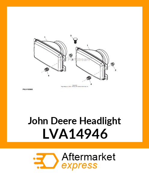 HEADLIGHT, EXPORT LVA14946