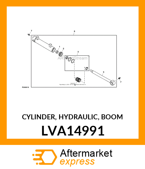 CYLINDER, HYDRAULIC, BOOM LVA14991