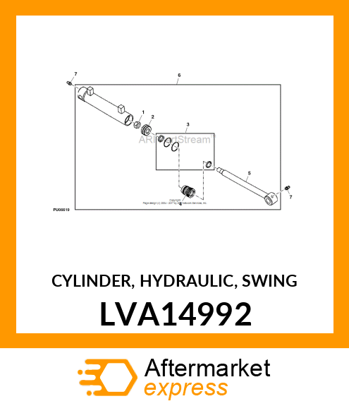 CYLINDER, HYDRAULIC, SWING LVA14992