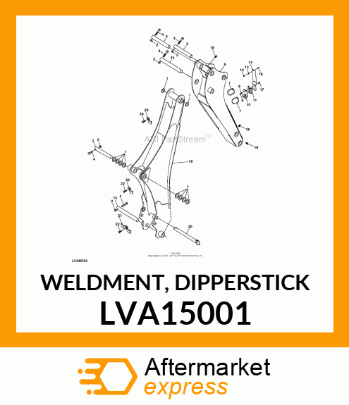 WELDMENT, DIPPERSTICK LVA15001