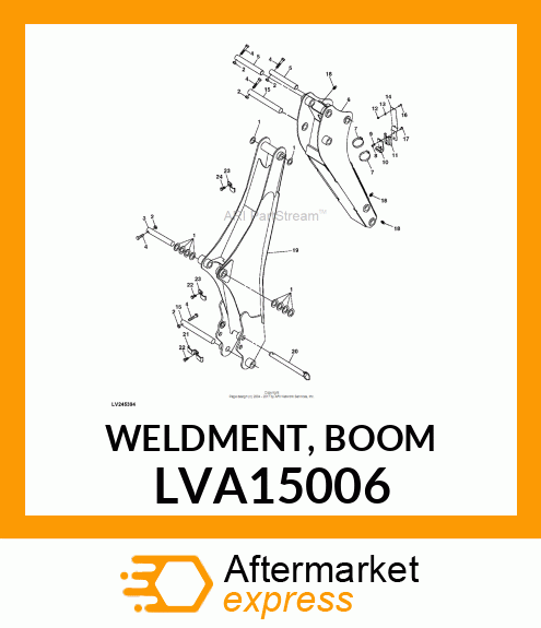 WELDMENT, BOOM LVA15006