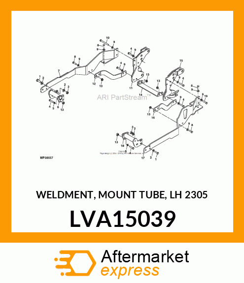 WELDMENT, MOUNT TUBE, LH (2305) LVA15039