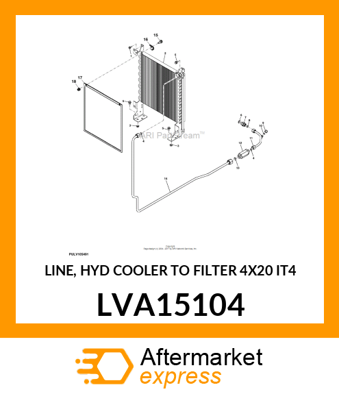 LINE, HYD COOLER TO FILTER 4X20 IT4 LVA15104