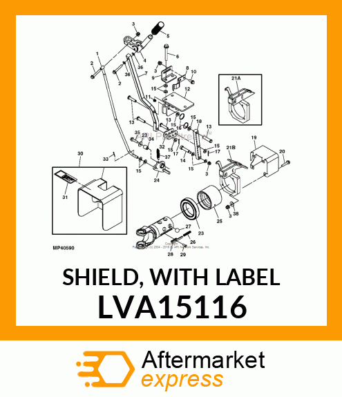 SHIELD, WITH LABEL LVA15116