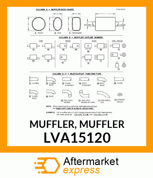 MUFFLER, MUFFLER, IT4 LVA15120