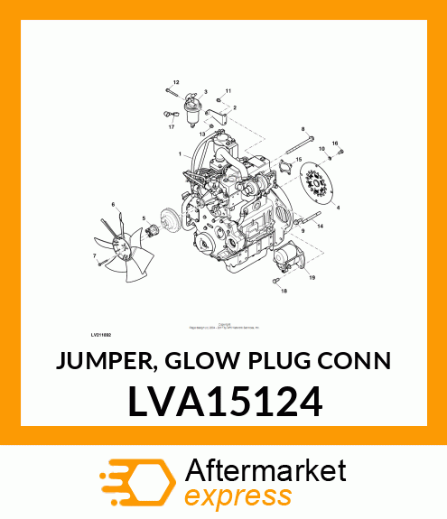 JUMPER, GLOW PLUG CONN LVA15124