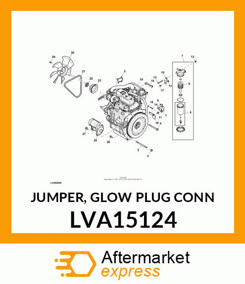 JUMPER, GLOW PLUG CONN LVA15124