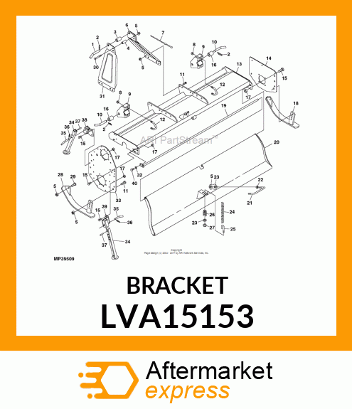 BRACKET, LOWER HITCH CLEVIS LVA15153