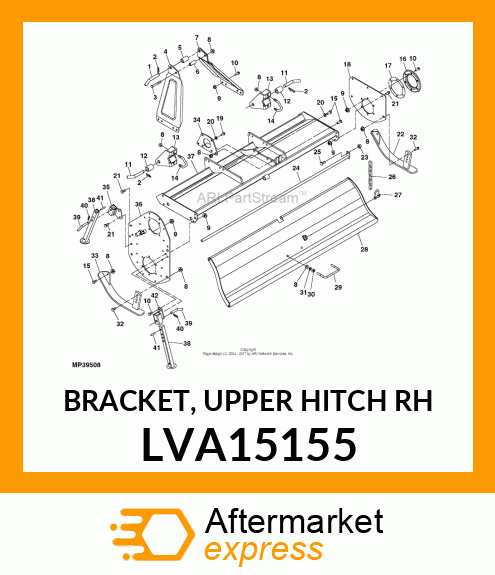 BRACKET, UPPER HITCH RH LVA15155