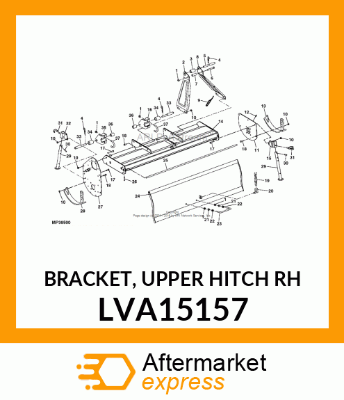 BRACKET, UPPER HITCH RH LVA15157