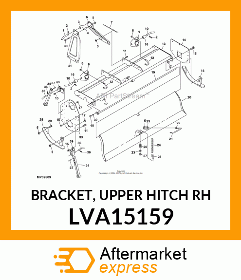 BRACKET, UPPER HITCH RH LVA15159