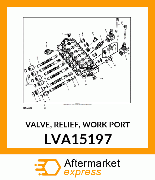 VALVE, RELIEF, WORK PORT LVA15197