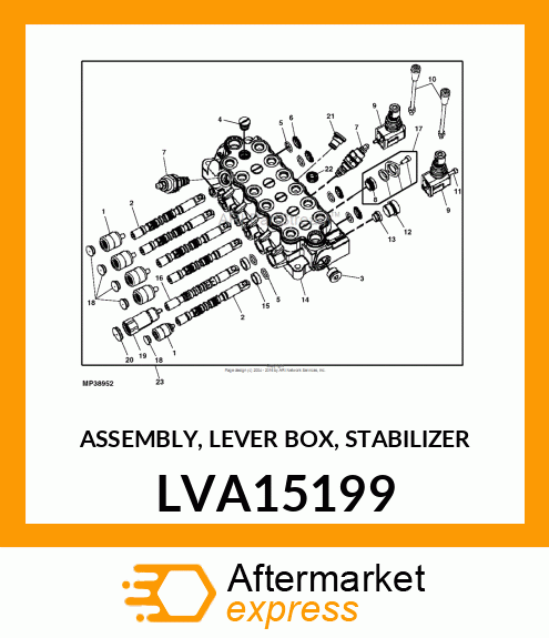 ASSEMBLY, LEVER BOX, STABILIZER LVA15199