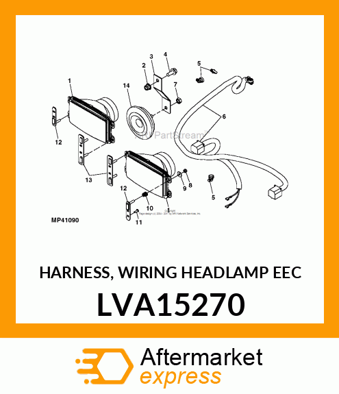 HARNESS, WIRING HEADLAMP EEC LVA15270