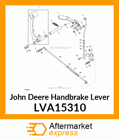 LEVER, HANDBRAKE LVA15310