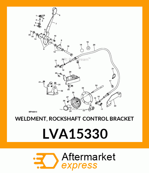 WELDMENT, ROCKSHAFT CONTROL BRACKET LVA15330
