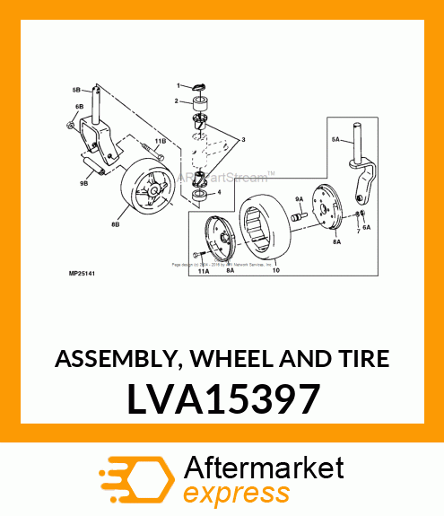 ASSEMBLY, WHEEL AND TIRE LVA15397