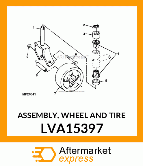 ASSEMBLY, WHEEL AND TIRE LVA15397