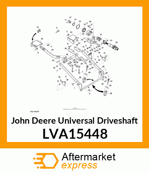 SHAFT, PTO, CROSS AND SPLINED ENDS LVA15448