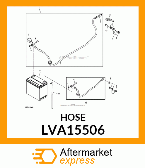 HOSE, BATTERY, 3X20 LVA15506