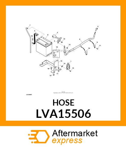 HOSE, BATTERY, 3X20 LVA15506