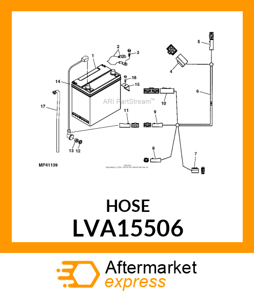 HOSE, BATTERY, 3X20 LVA15506