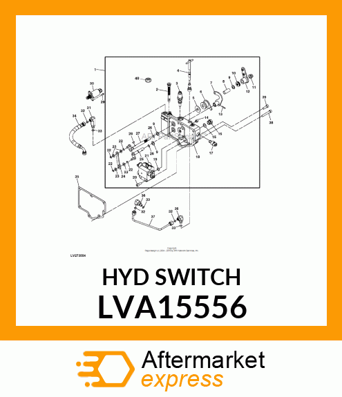 Hyd Proportional Valve (changes to LVA17822) LVA15556