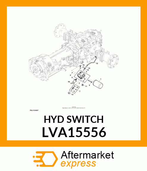 Hyd Proportional Valve (changes to LVA17822) LVA15556
