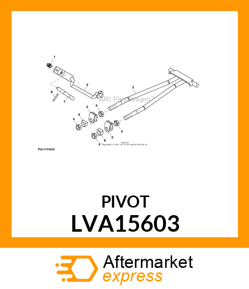 PIVOT, PIVOT, FRONT DRAFT, WELDMENT LVA15603