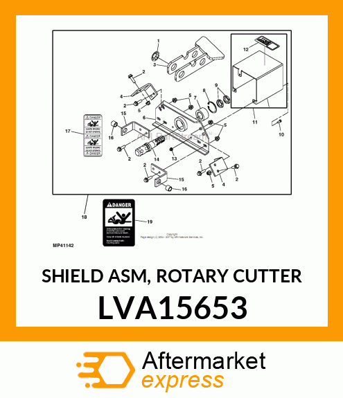 SHIELD ASM, ROTARY CUTTER LVA15653