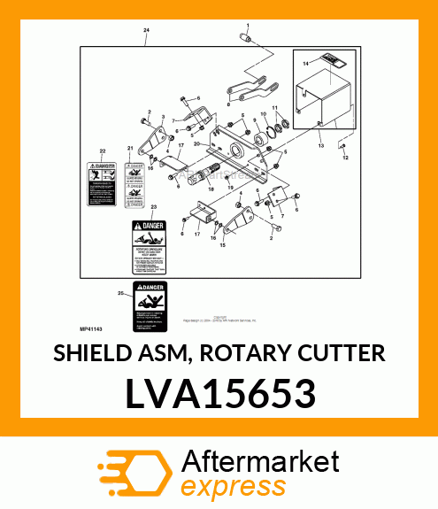 SHIELD ASM, ROTARY CUTTER LVA15653