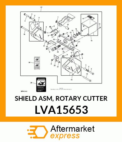 SHIELD ASM, ROTARY CUTTER LVA15653