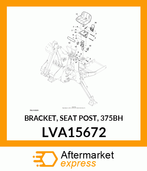 BRACKET, SEAT POST, 375BH LVA15672