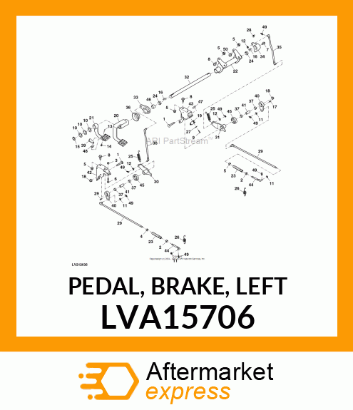 PEDAL, BRAKE, LEFT LVA15706