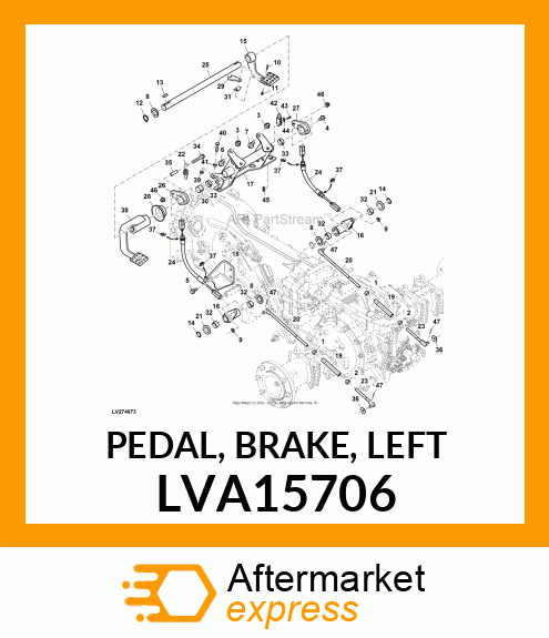 PEDAL, BRAKE, LEFT LVA15706