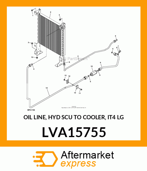 OIL LINE, HYD SCU TO COOLER, IT4 LG LVA15755