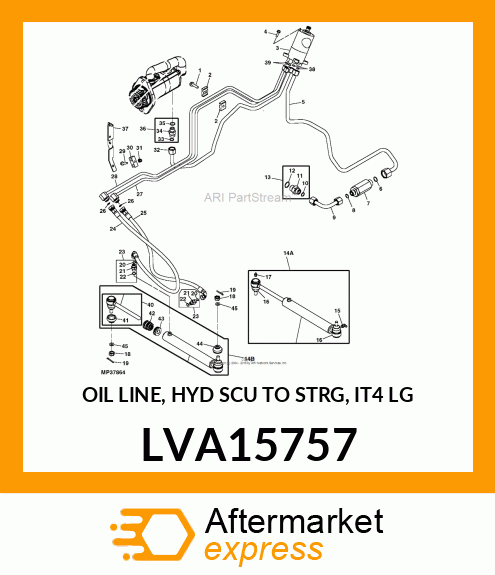 OIL LINE, HYD SCU TO STRG, IT4 LG LVA15757