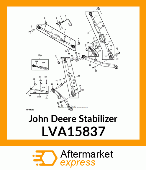 STABILIZER , SWAY BAR MALE LVA15837