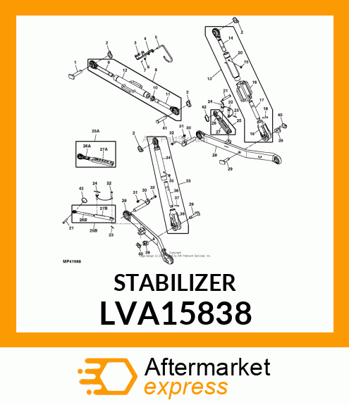 STABILIZER , SWAY BAR FEMALE LVA15838