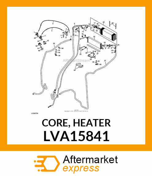 CORE, HEATER LVA15841