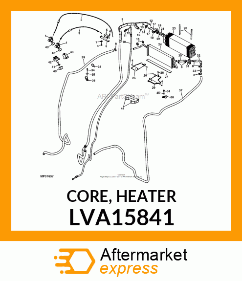 CORE, HEATER LVA15841