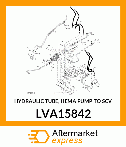 HYDRAULIC TUBE, HEMA PUMP TO SCV LVA15842