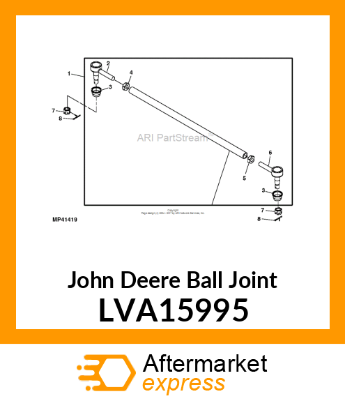 BALL JOINT, LH TIE ROD LVA15995