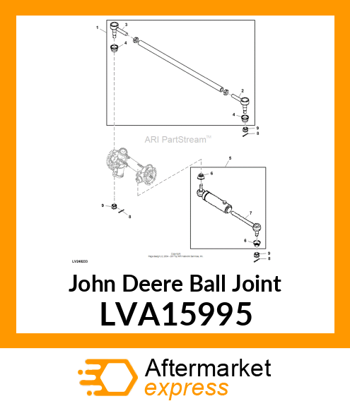 BALL JOINT, LH TIE ROD LVA15995