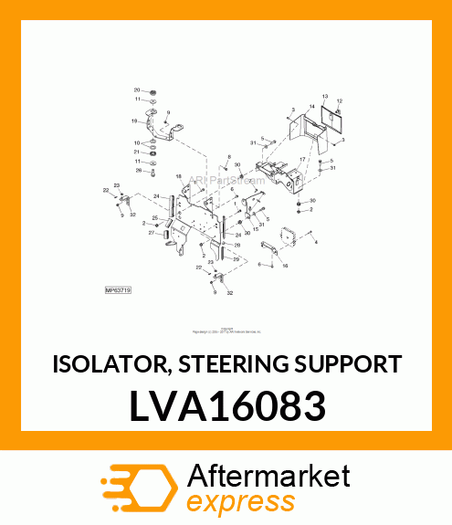 ISOLATOR, STEERING SUPPORT LVA16083