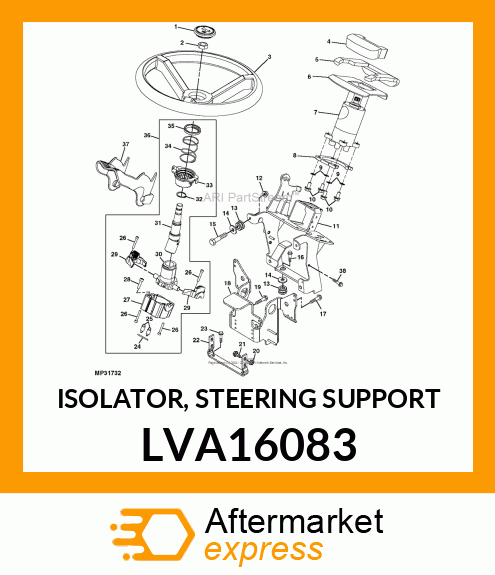 ISOLATOR, STEERING SUPPORT LVA16083