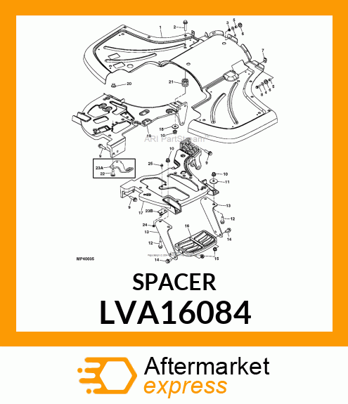 ISOLATOR, FLOORBOARD LVA16084