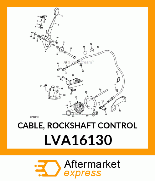 CABLE, ROCKSHAFT CONTROL LVA16130