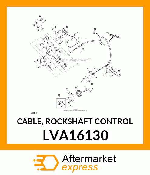 CABLE, ROCKSHAFT CONTROL LVA16130