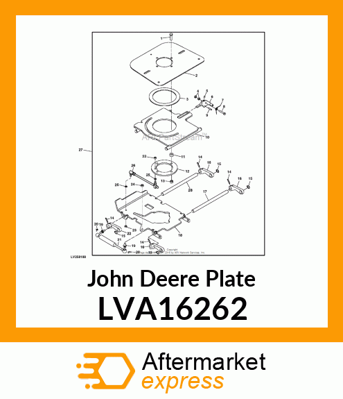 PLATE, MIDDLE SEAT PLATE ASSEMBLY LVA16262